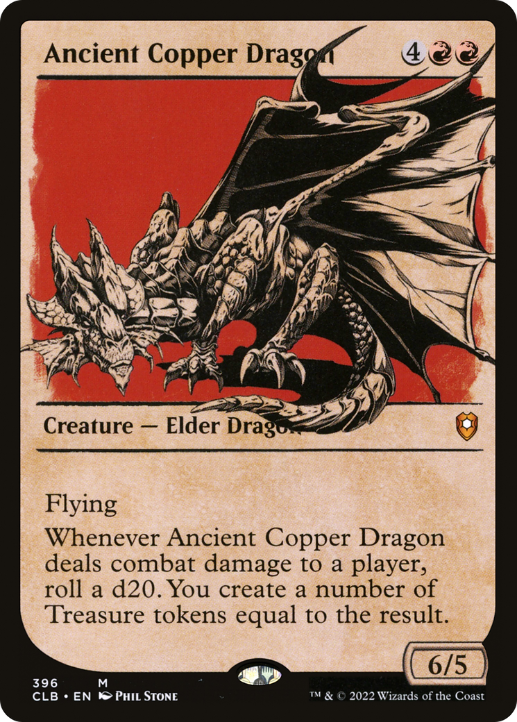 Ancient Copper Dragon (Showcase) (CLB-396) - Commander Legends: Battle for Baldur's Gate: (Showcase)