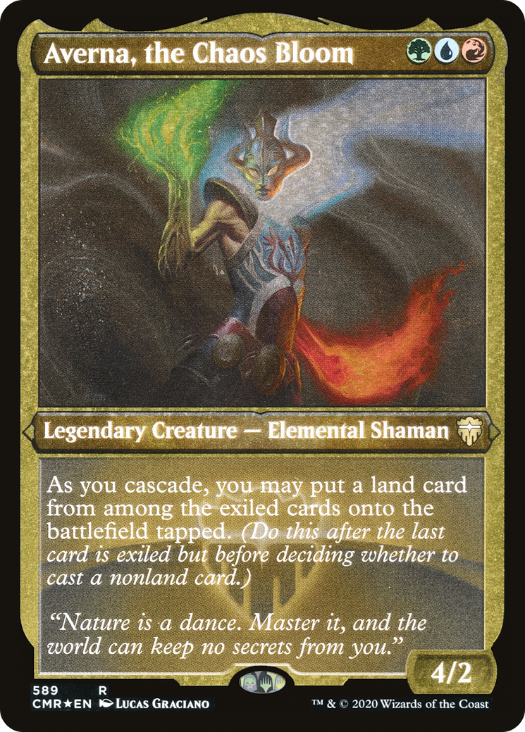 Averna, the Chaos Bloom (Foil Etched) (CMR-589) - Commander Legends Foil