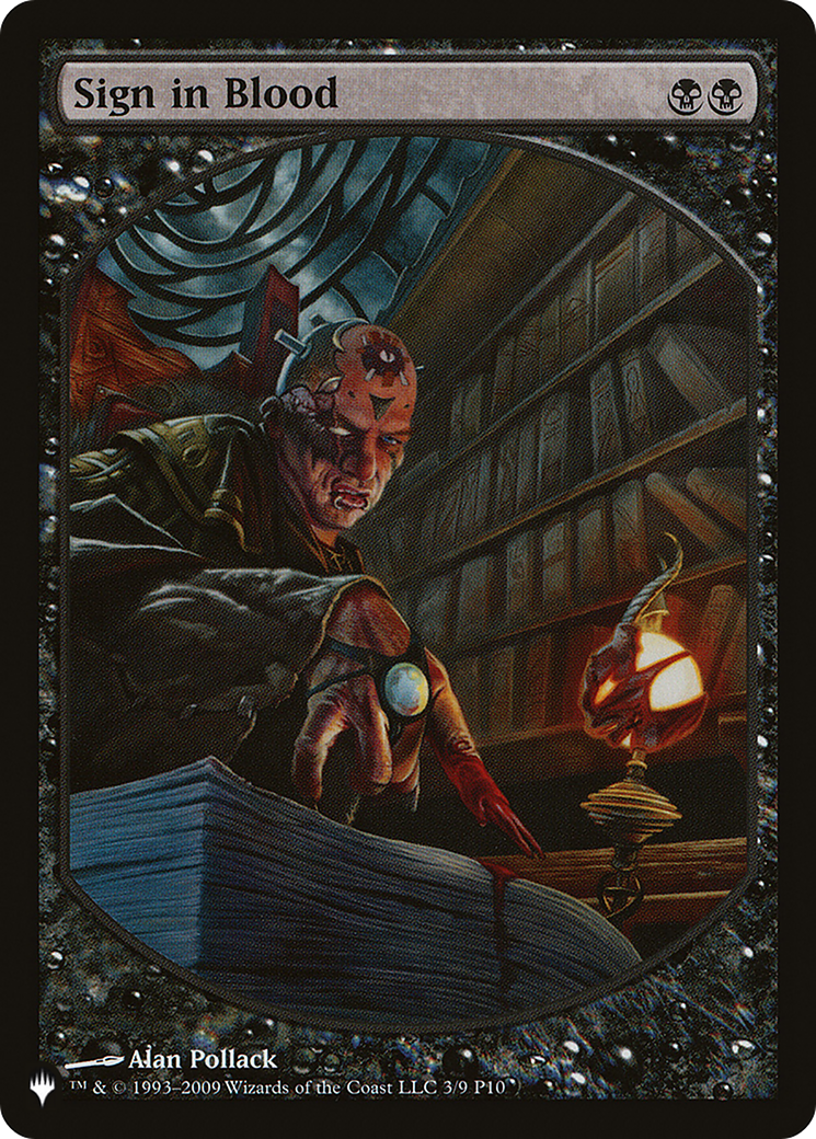 Sign in Blood (LIST-9-MAR) - The List