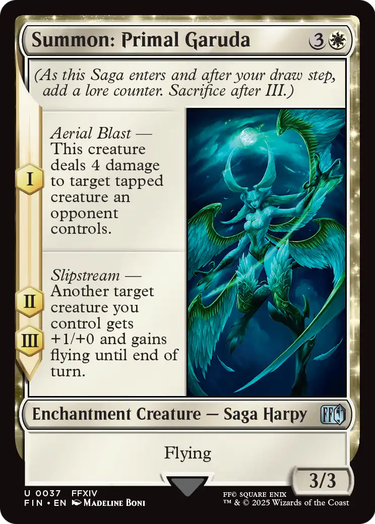 Summon: Primal Garuda (FIN-037) - FINAL FANTASY: (enchantment) Foil