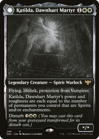 Katilda, Dawnhart Martyr (DBL-288) - Innistrad: Double Feature: (Double Faced Transform) Foil