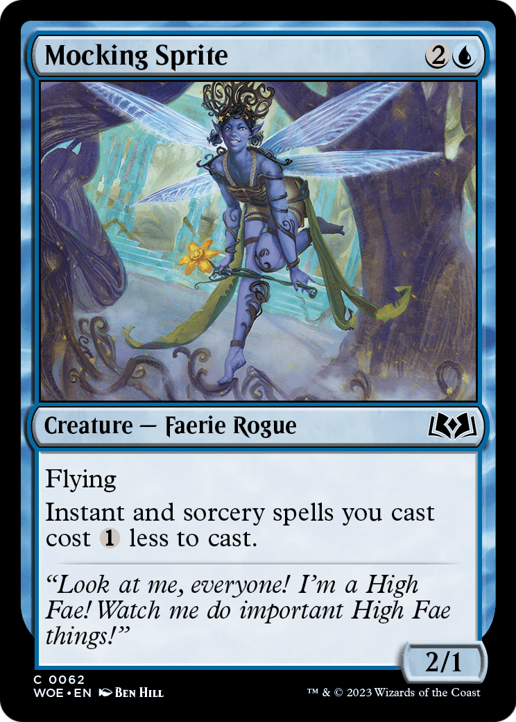 Mocking Sprite (WOE-062) - Wilds of Eldraine Foil