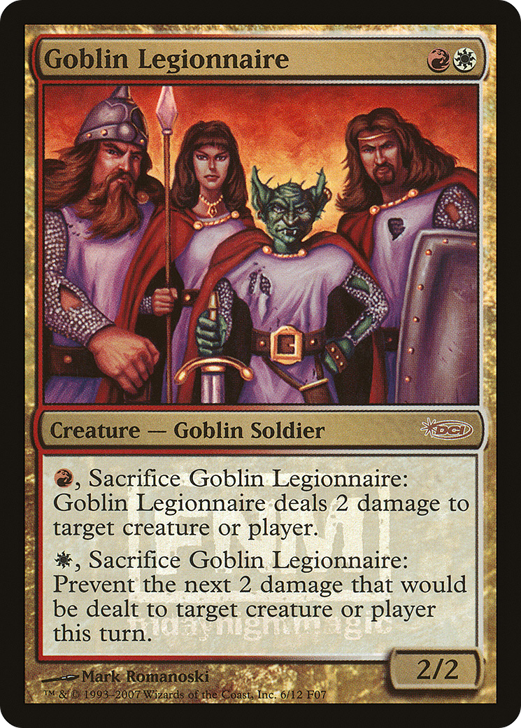 Goblin Legionnaire (FNM-) - Friday Night Magic 2007 Foil