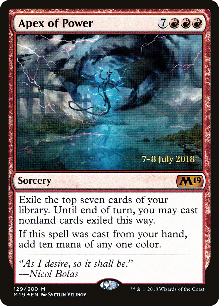 Apex of Power (PRE-129) - Core Set 2019 Promos Foil
