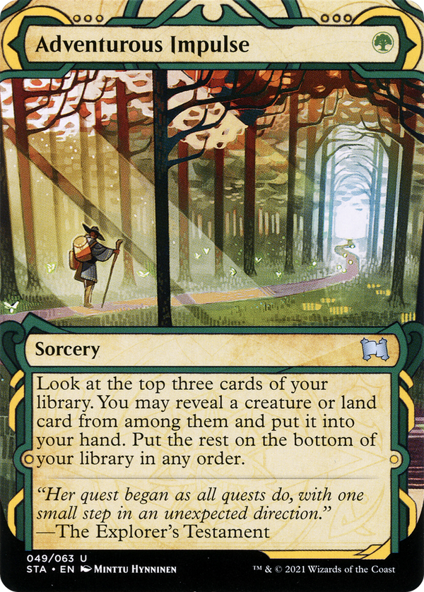 Adventurous Impulse (STA-049) - Strixhaven Mystical Archive: (Showcase) (Borderless)