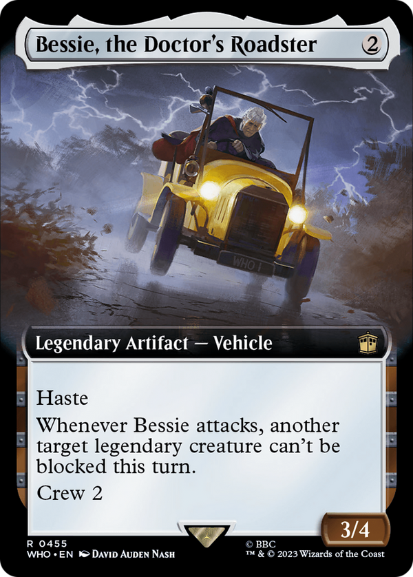 Bessie, the Doctor's Roadster (Extended Art) (WHO-455) - Doctor Who: (Extended Art) Foil