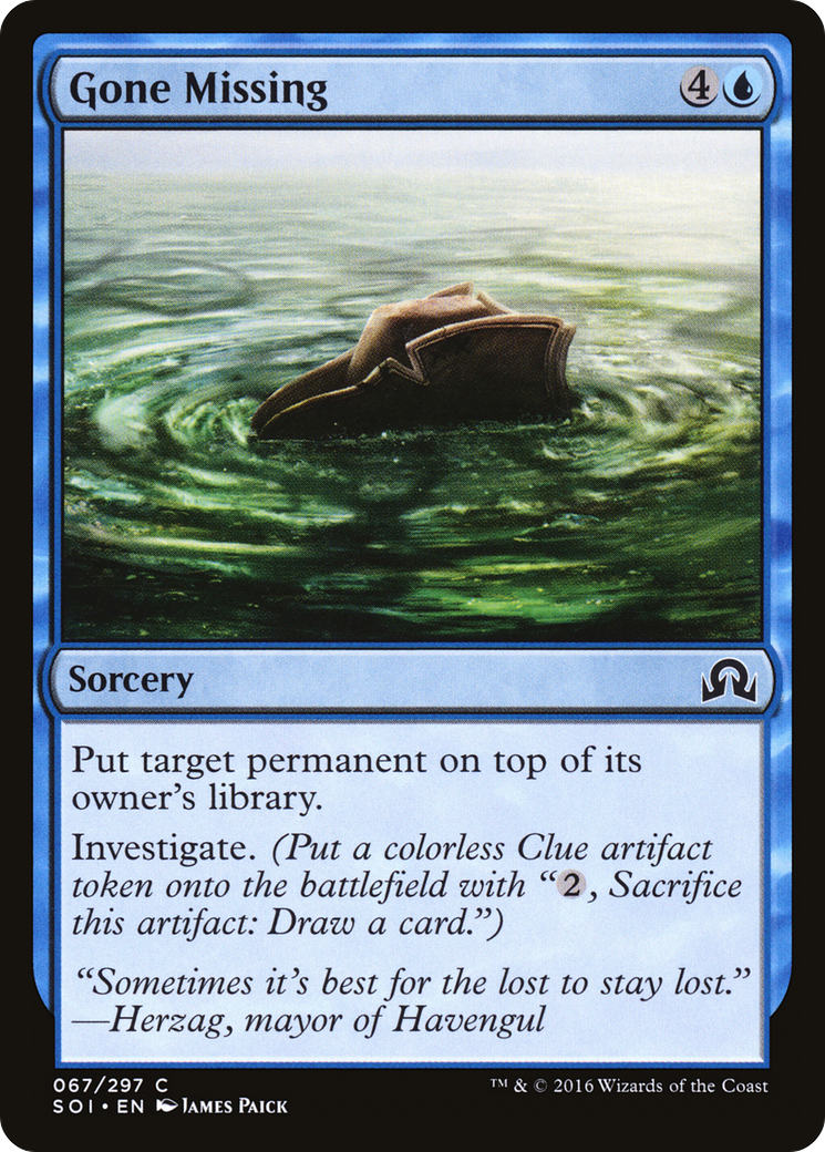 Gone Missing (SOI-067) - Shadows over Innistrad Foil
