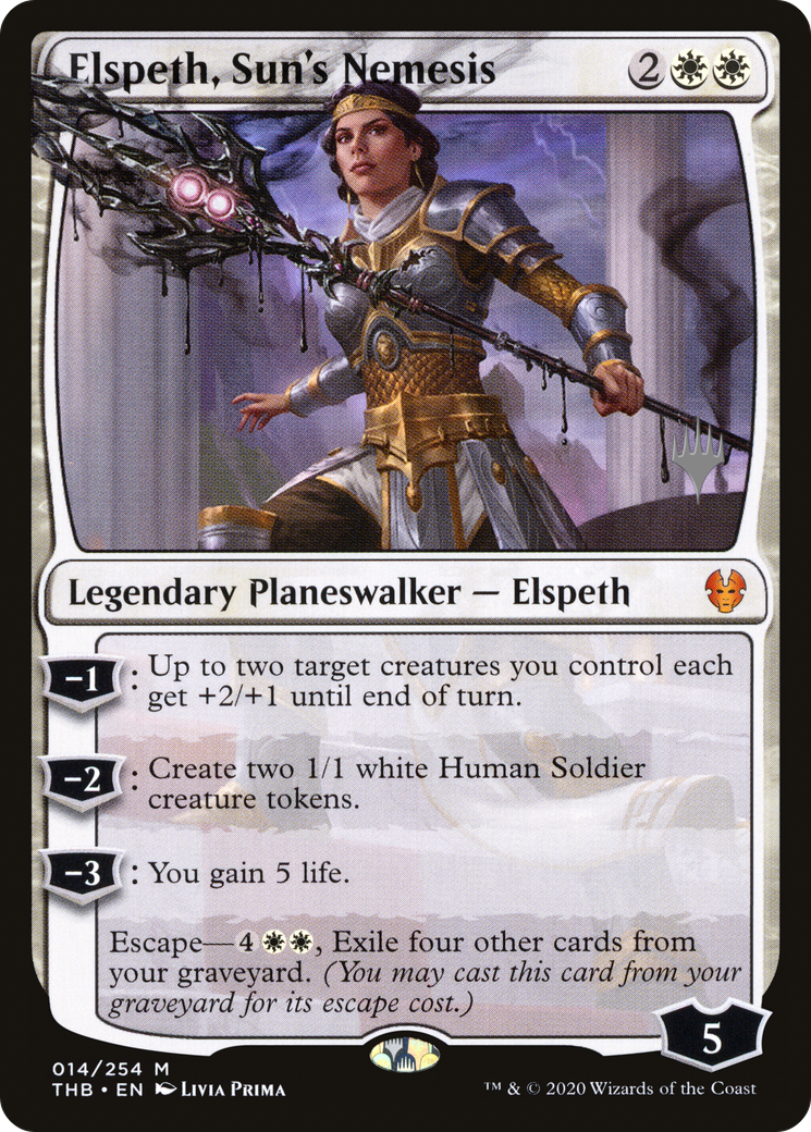 Elspeth, Sun's Nemesis (PPTHB-014) - Theros Beyond Death Promos