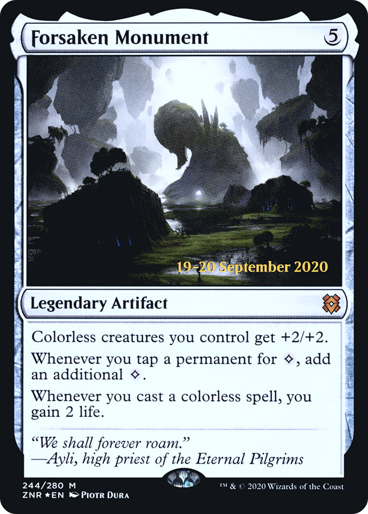 Forsaken Monument (PRE-244) - Zendikar Rising Promos Foil