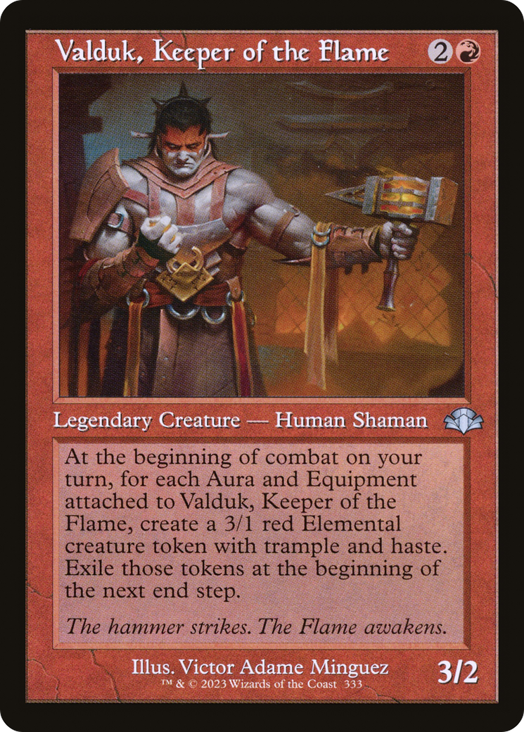 Valduk, Keeper of the Flame (Retro Frame) (DMR-333) - Dominaria Remastered Foil