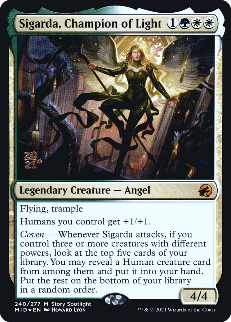 Sigarda, Champion of Light (PRE-240) - Innistrad: Midnight Hunt Promos Foil
