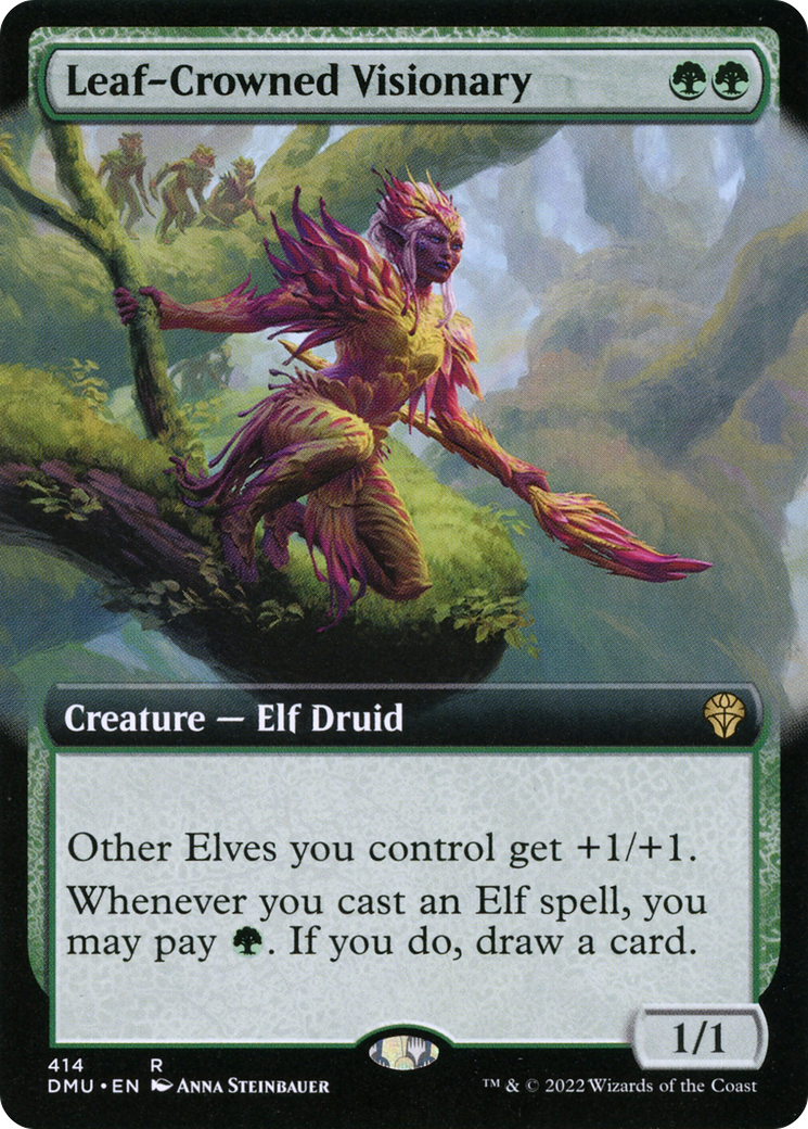 Leaf-Crowned Visionary (Extended Art) (DMU-414) - Dominaria United: (Extended Art) Foil