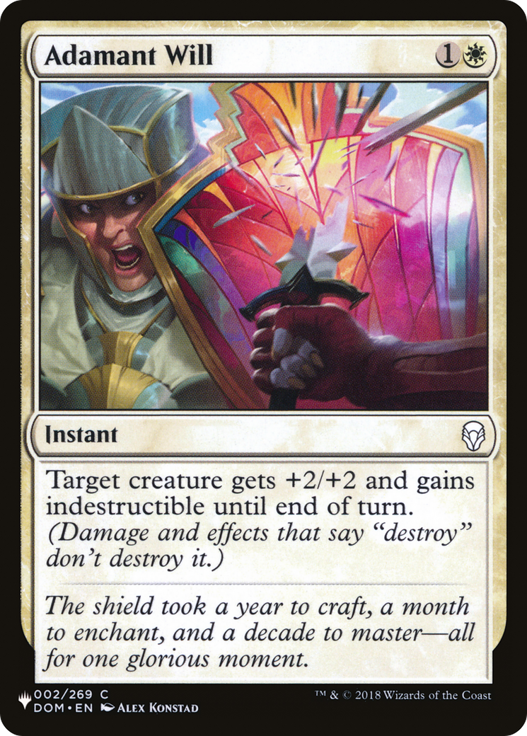 Adamant Will (LIST-002/269) - The List