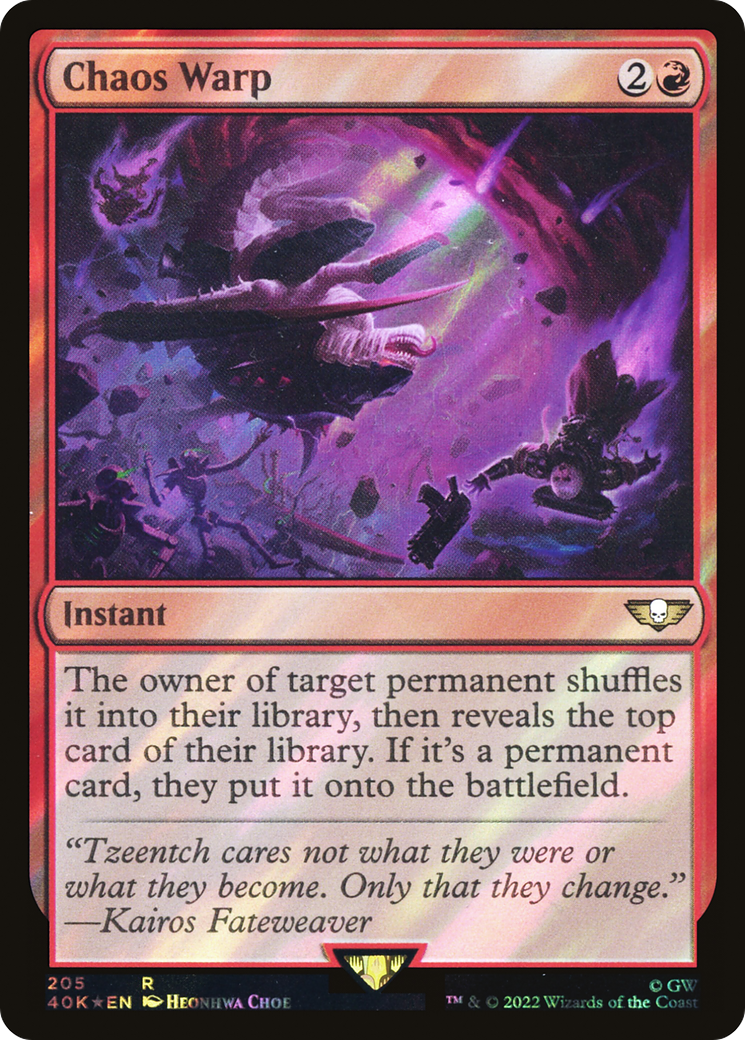 Chaos Warp (Surge Foil) (40K-205) - Warhammer 40,000 Commander Foil