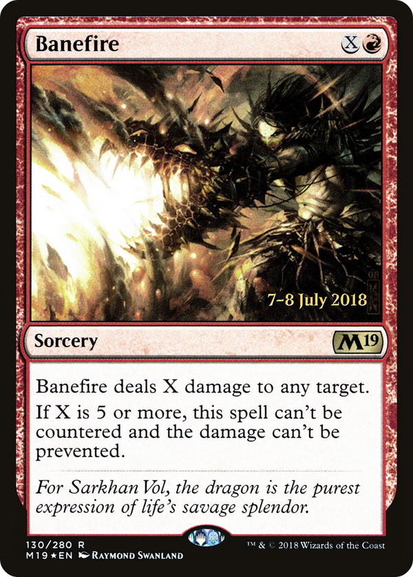 Banefire (PRE-130) - Core Set 2019 Promos Foil