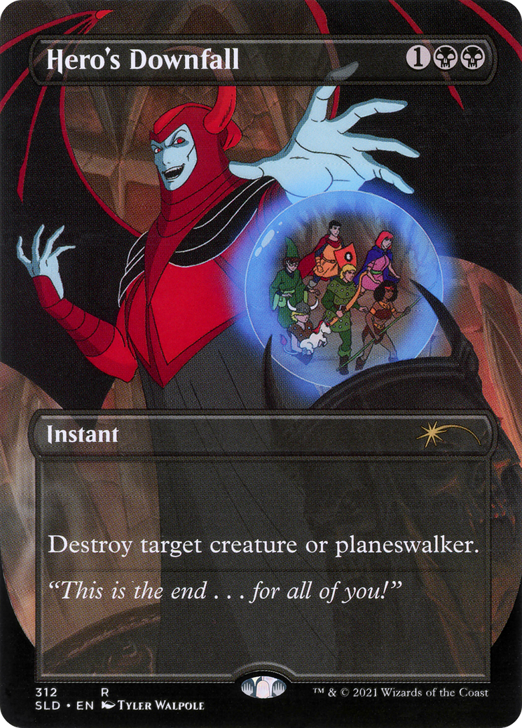 Hero's Downfall (SLD-312) - Secret Lair Drop (Borderless) Foil
