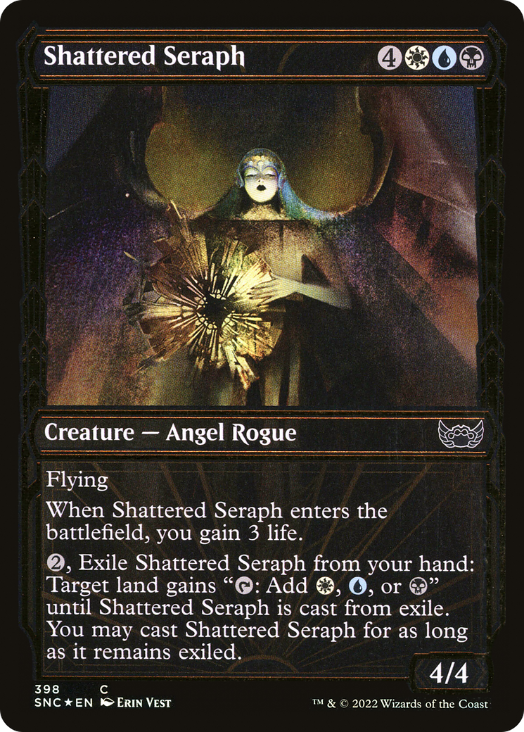 Shattered Seraph (Gilded Foil) (SNC-398) - Streets of New Capenna: (Showcase) Foil