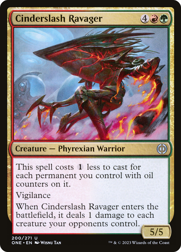 Cinderslash Ravager (ONE-200) - Phyrexia: All Will Be One Foil