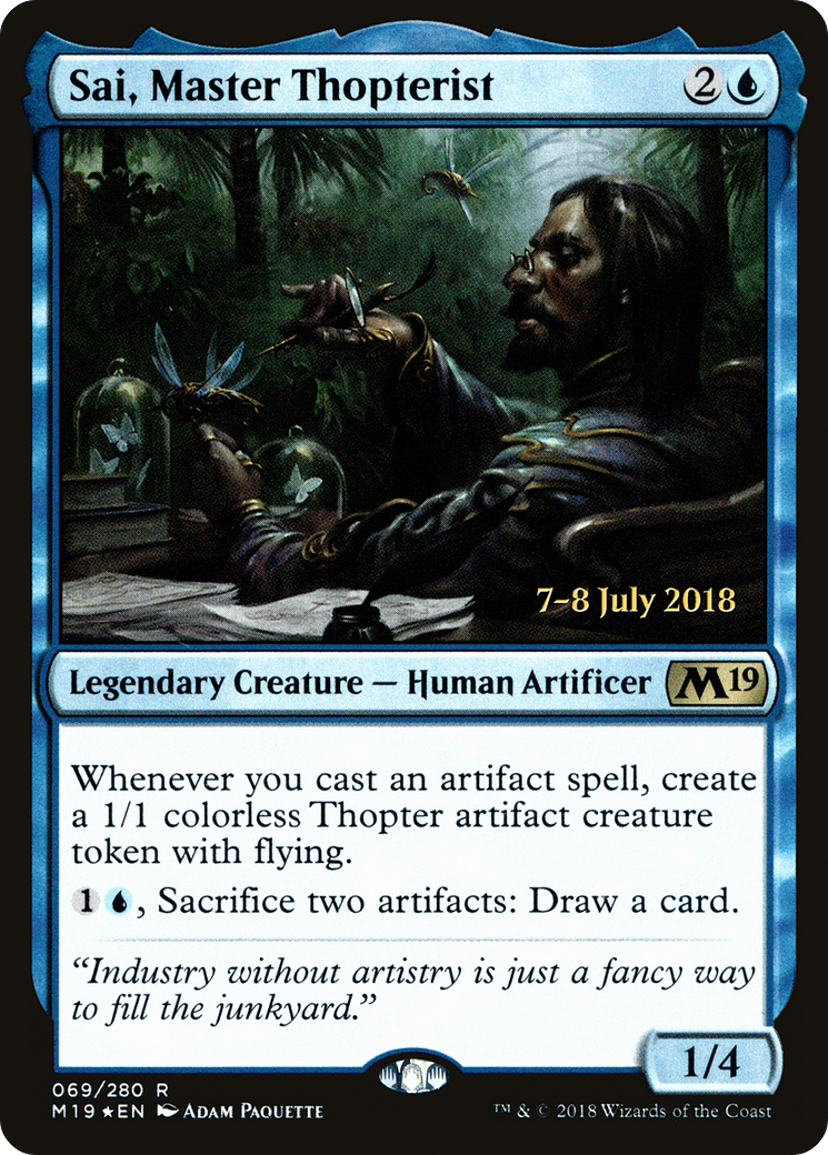 Sai, Master Thopterist (PRE-069) - Core Set 2019 Promos Foil