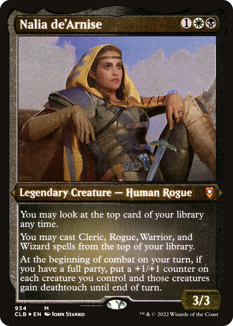 Nalia de'Arnise (Display Commander) - Thick Stock (CLB-934) - Commander Legends: Battle for Baldur's Gate Foil