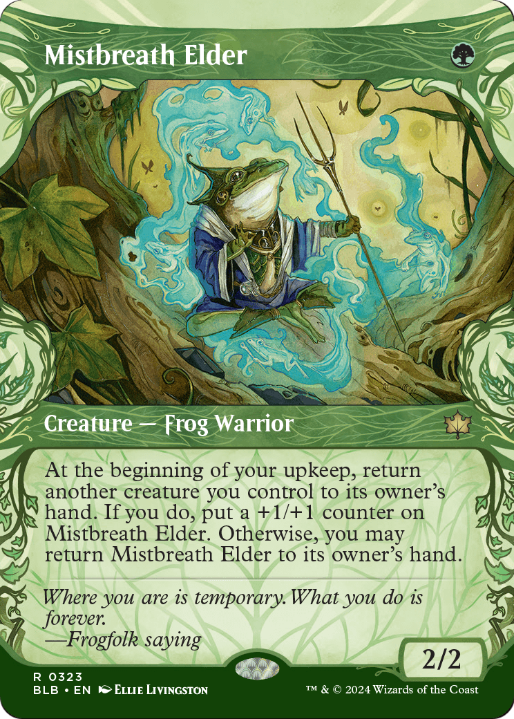 Mistbreath Elder (Showcase) (BLB-323) - Bloomburrow: (Showcase) (Borderless) Foil