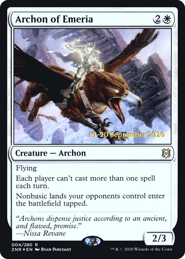 Archon of Emeria (PRE-004) - Zendikar Rising Promos Foil