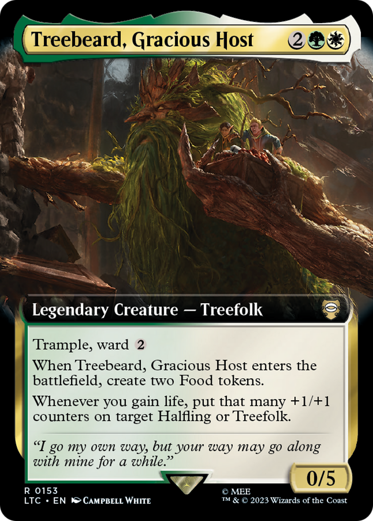 Treebeard, Gracious Host (Extended Art) (LTC-153) - Tales of Middle-earth Commander: (Extended Art) Foil