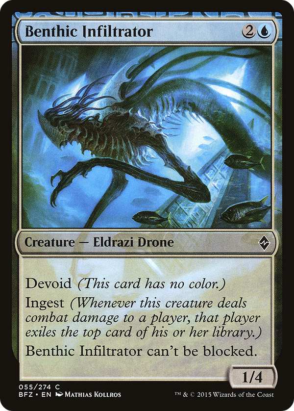 Benthic Infiltrator (BFZ-055) - Battle for Zendikar: (devoid) Foil