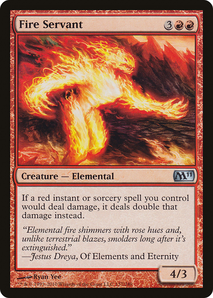Fire Servant (M11-137) - Magic 2011 Foil
