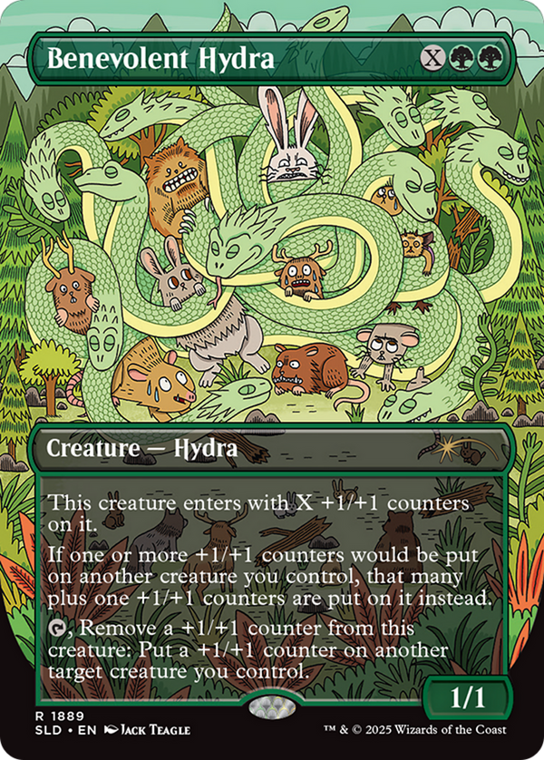 Benevolent Hydra (Rainbow Foil) (SLD-1889) - Secret Lair Drop (Borderless) Foil