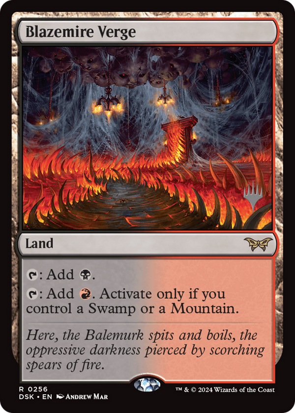Blazemire Verge (PPDSK-256) - Duskmourn: House of Horror Promos Foil