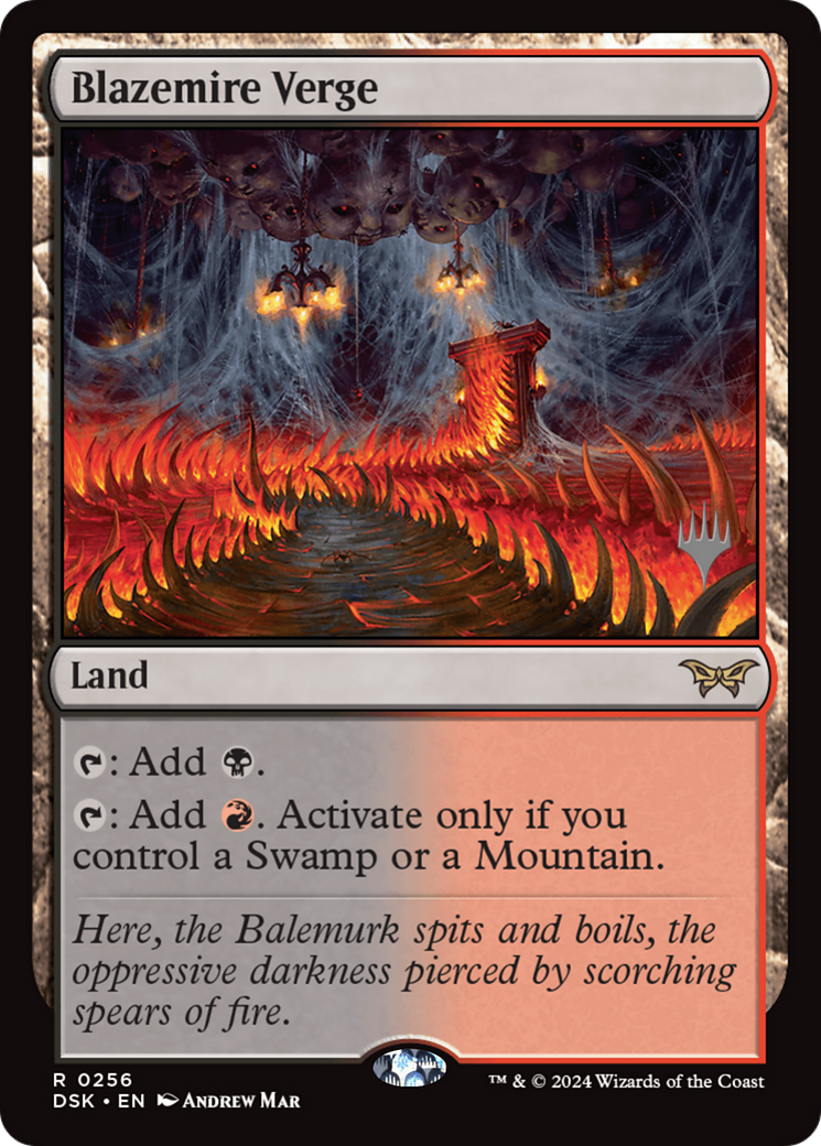 Blazemire Verge (PPDSK-256) - Duskmourn: House of Horror Promos Foil