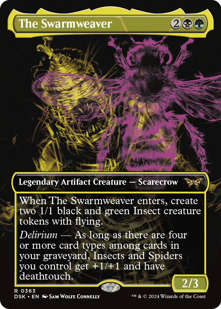The Swarmweaver (Showcase) (DSK-363) - Duskmourn: House of Horror (Borderless)