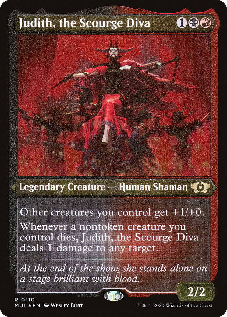 Judith, the Scourge Diva (Foil Etched) (MUL-110) - Multiverse Legends Foil
