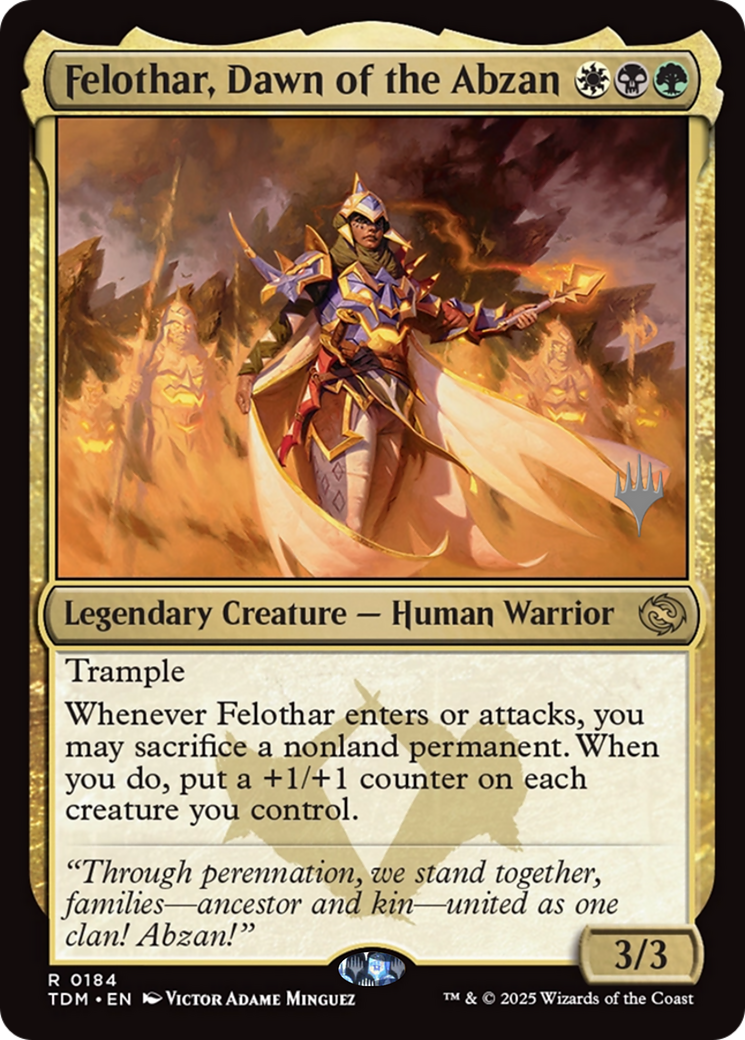 Felothar, Dawn of the Abzan (PPTDM-184) - Promo Pack: Tarkir: Dragonstorm Foil
