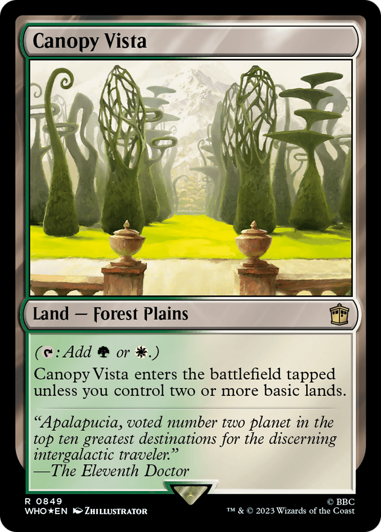 Canopy Vista (Surge Foil) (WHO-849) - Doctor Who Foil
