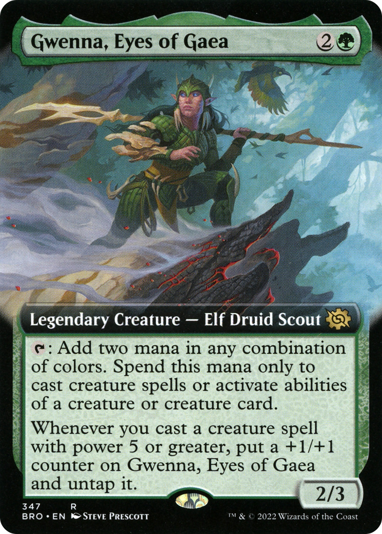 Gwenna, Eyes of Gaea (Extended Art) (BRO-347) - The Brothers' War: (Extended Art)