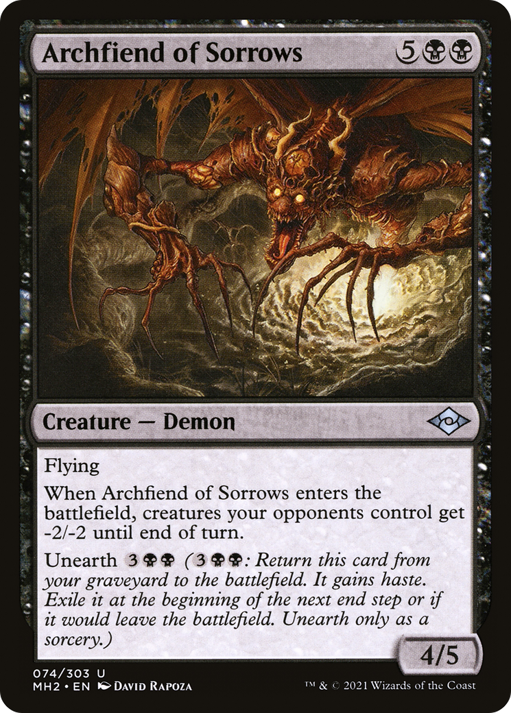 Archfiend of Sorrows (MH2-074) - Modern Horizons 2 Foil
