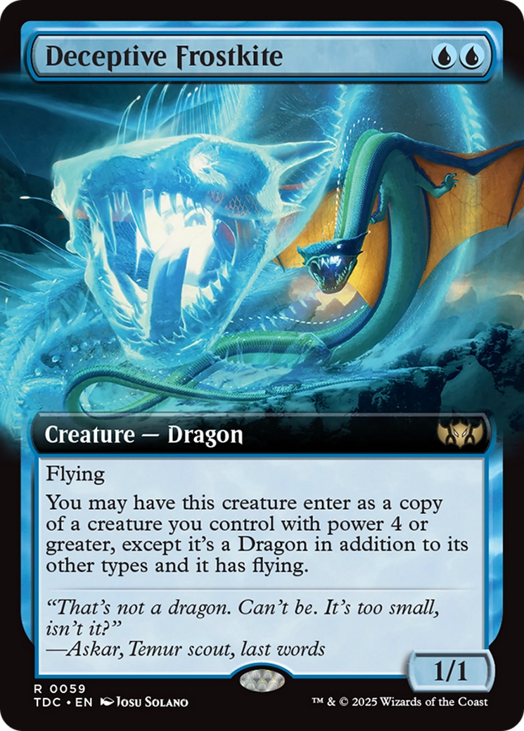 Deceptive Frostkite (Extended Art) (TDC-059) - Commander: Tarkir: Dragonstorm: (Extended Art)