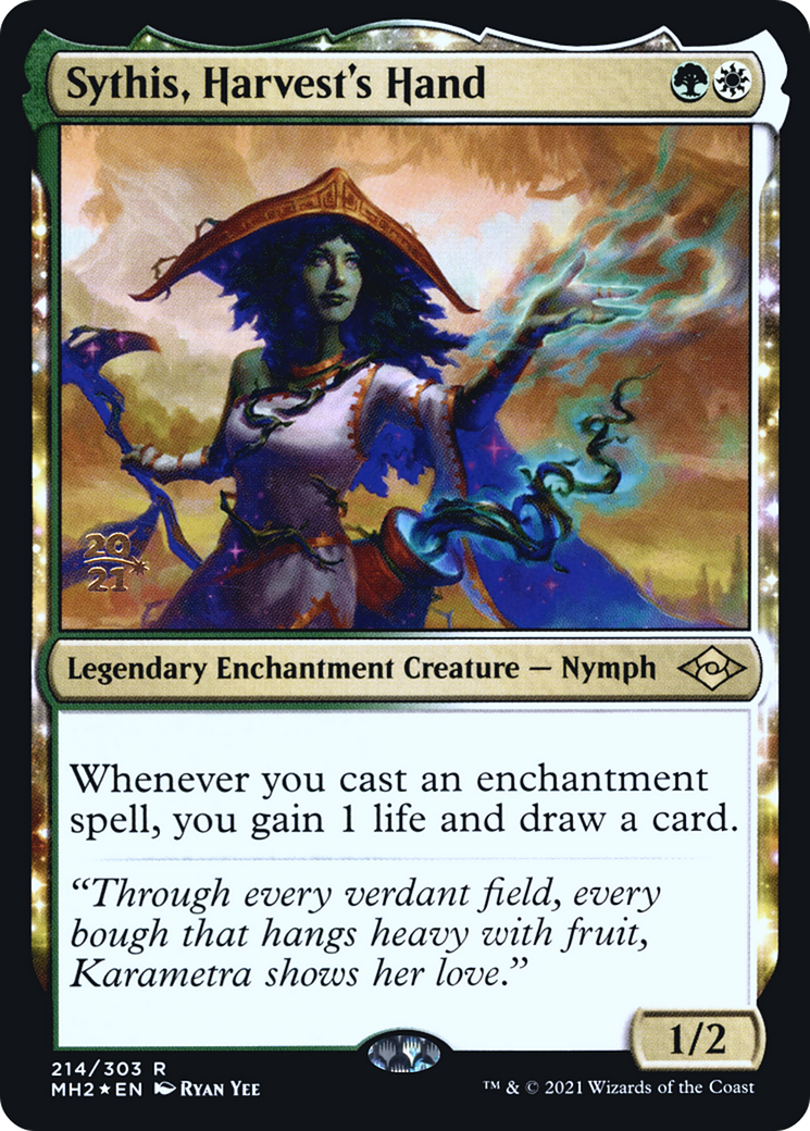 Sythis, Harvest's Hand (PRE-214) - Modern Horizons 2 Promos: (enchantment) Foil