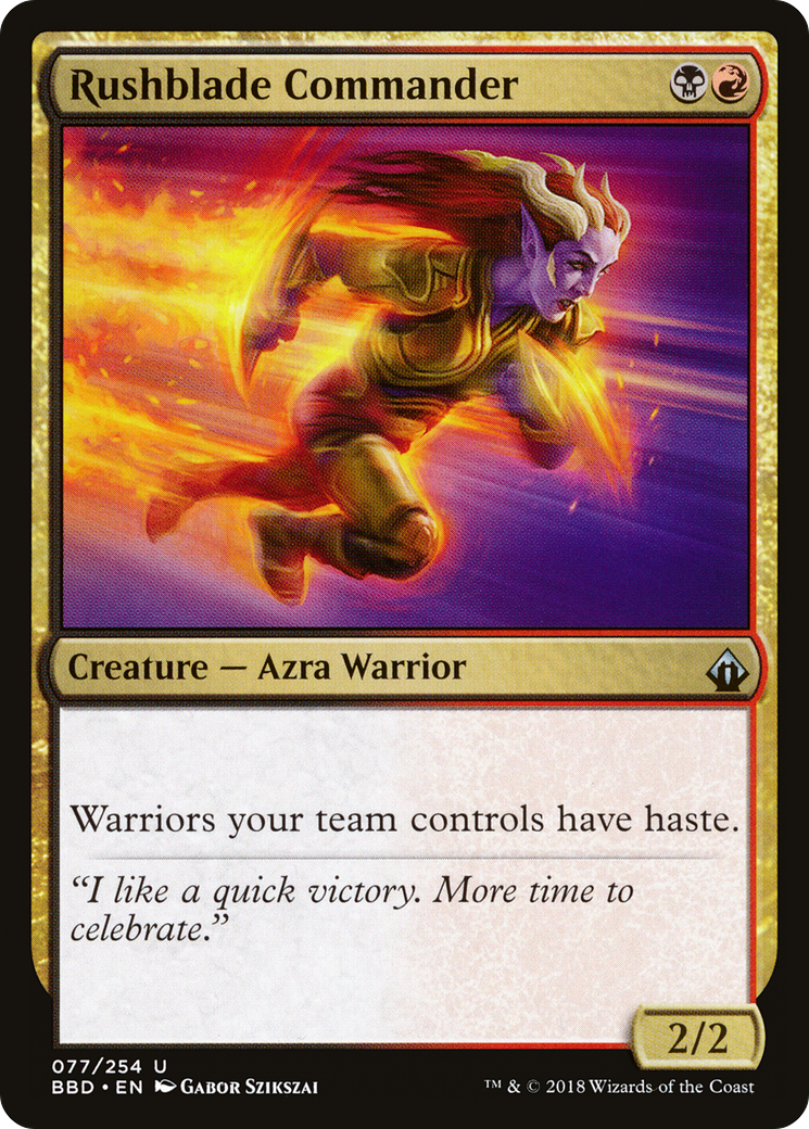 Rushblade Commander (BBD-077) - Battlebond Foil