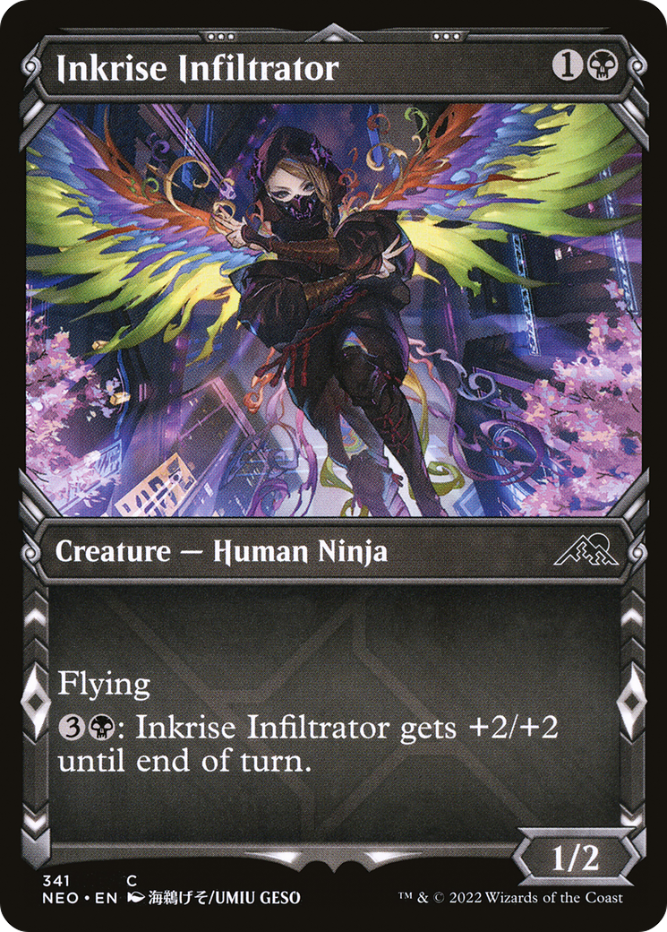 Inkrise Infiltrator (Showcase) (NEO-341) - Kamigawa: Neon Dynasty: (Showcase) Foil