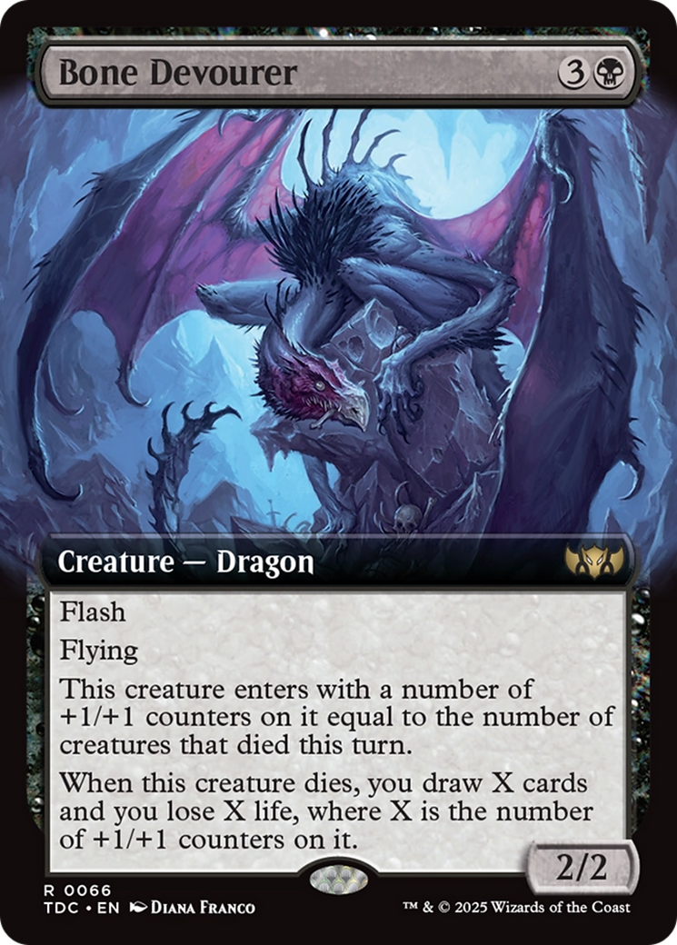 Bone Devourer (Extended Art) (TDC-066) - Commander: Tarkir: Dragonstorm: (Extended Art)