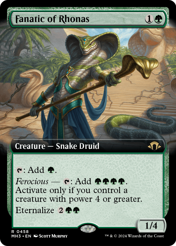 Fanatic of Rhonas (Extended Art) (MH3-458) - Modern Horizons 3: (Extended Art) Foil