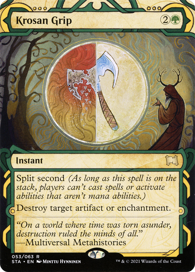 Krosan Grip (STA-053) - Strixhaven Mystical Archive: (Showcase) (Borderless) Foil