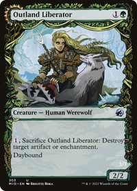 Outland Liberator (Showcase) (MID-303) - Innistrad: Midnight Hunt: (Showcase, Double Faced Transform)
