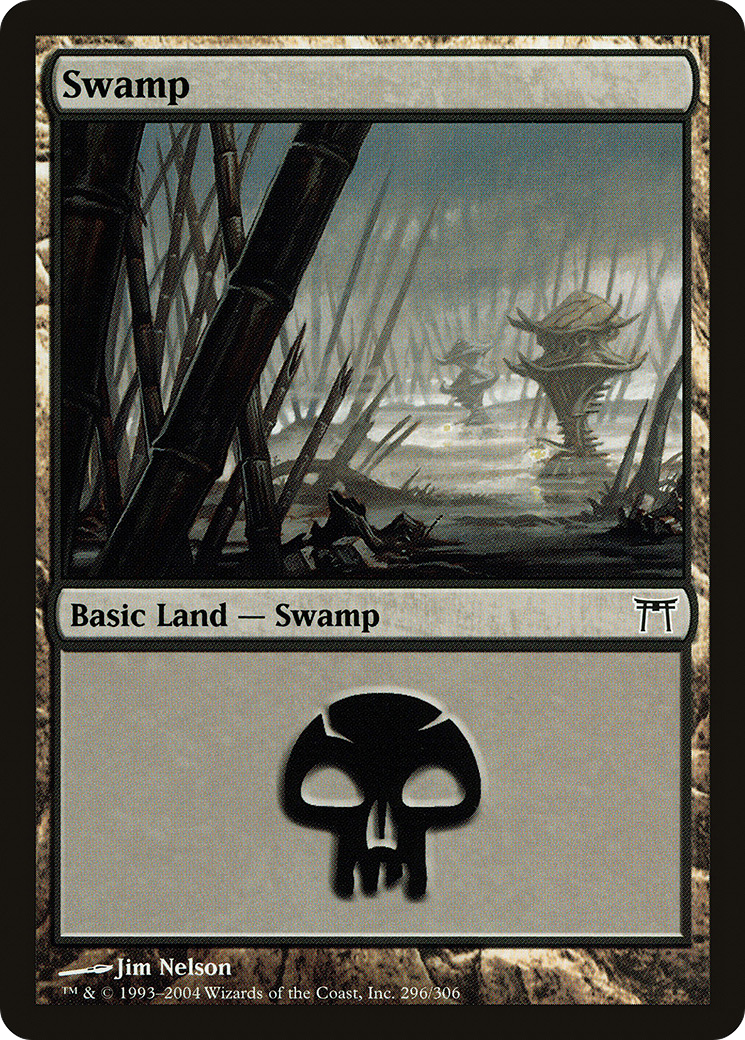 Swamp (296) (CHK-296) - Champions of Kamigawa Foil