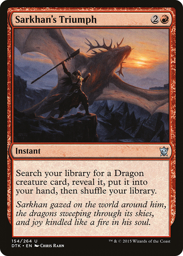 Sarkhan's Triumph (DTK-154) - Dragons of Tarkir Foil