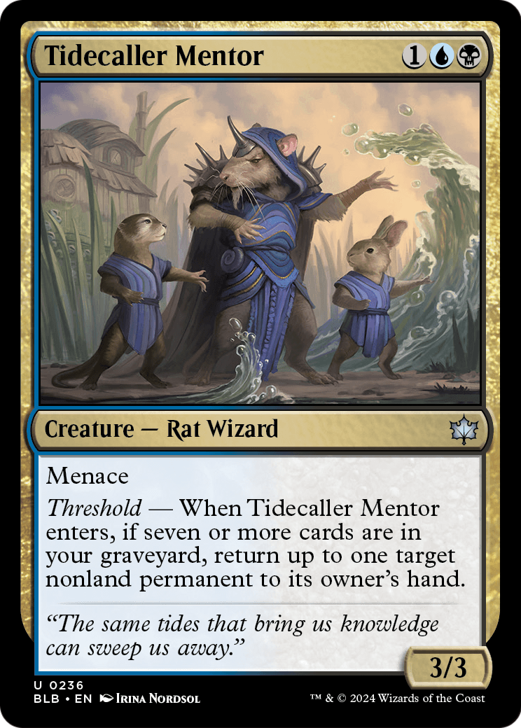 Tidecaller Mentor (BLB-236) - Bloomburrow Foil