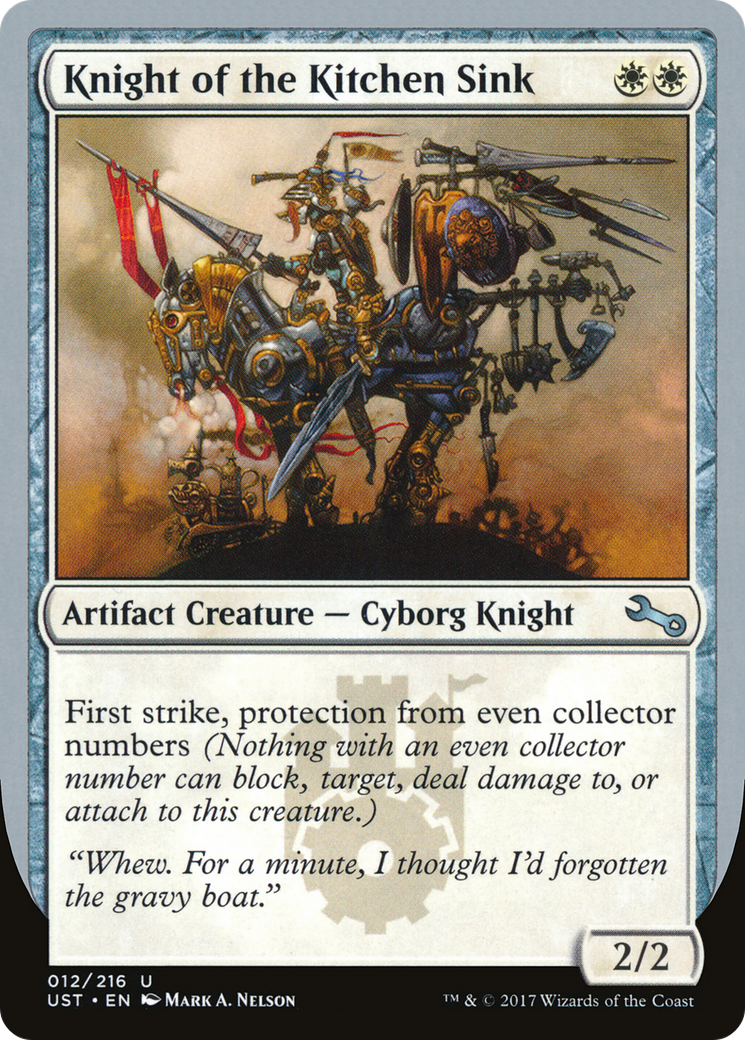 Knight of the Kitchen Sink (B) (UST-012) - Unstable Foil
